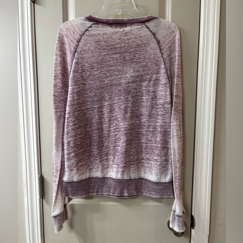 Women's Long Sleeve Graphic Tee - Purple - Picture 3 of 5